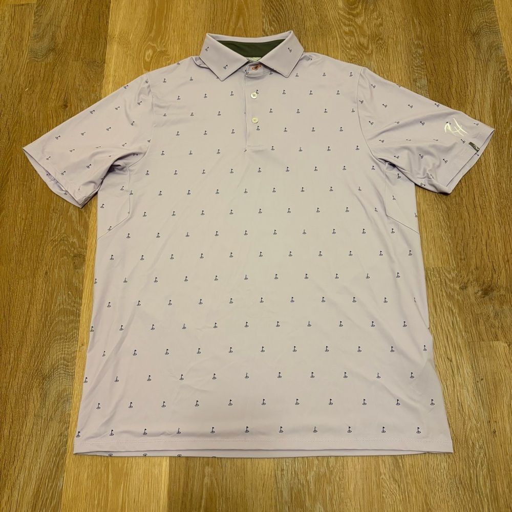 Kjus Men’s GOLFER Polo Light Purple Medium Office Golf Casual Performance